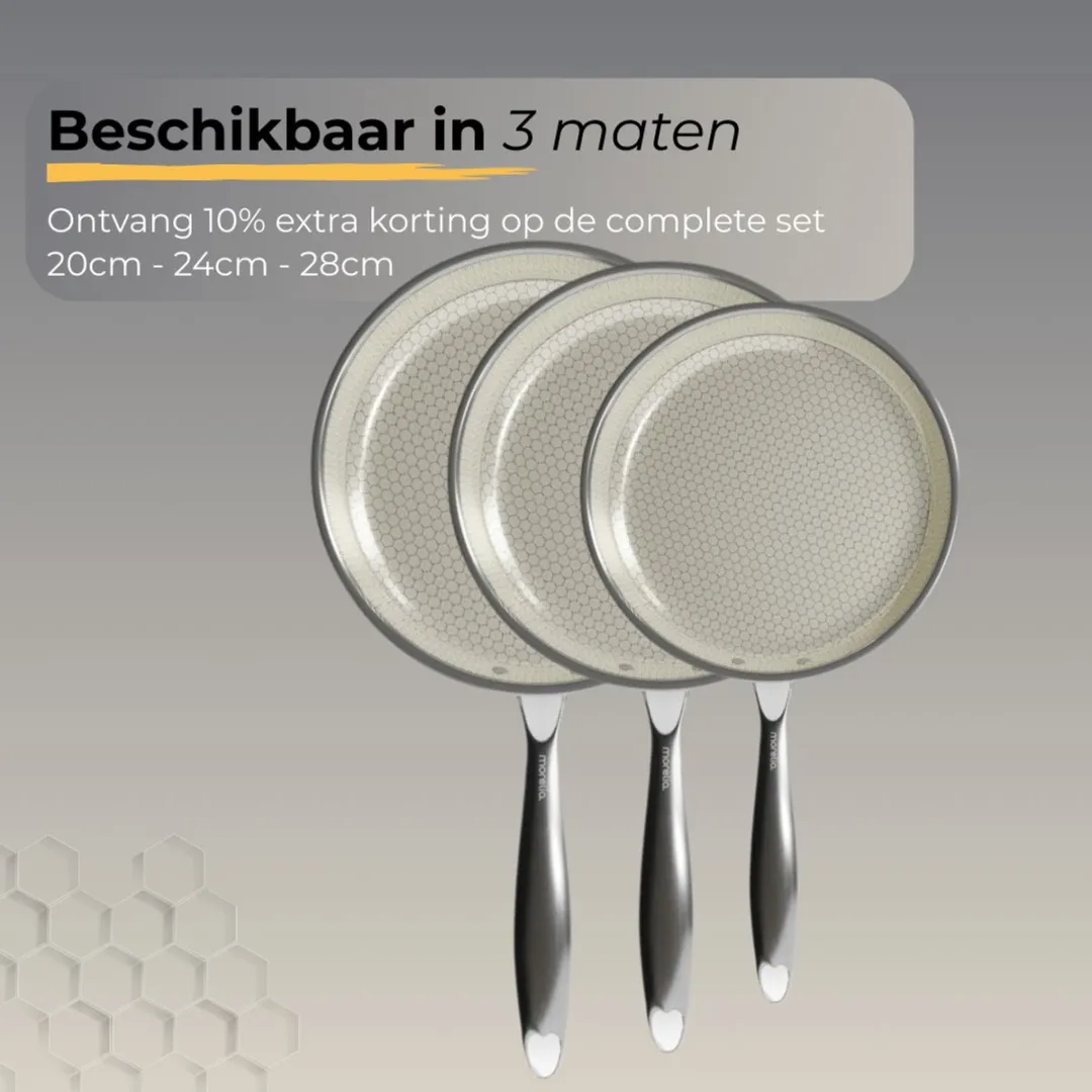 Morelia Koekenpan 20cm Inductie/Gas - Beige