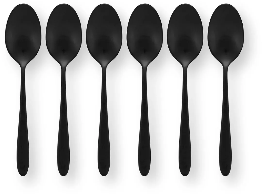 vtwonen Basic Theelepels Set 6-delig - RVS Zwart - afbeelding 6 van 6