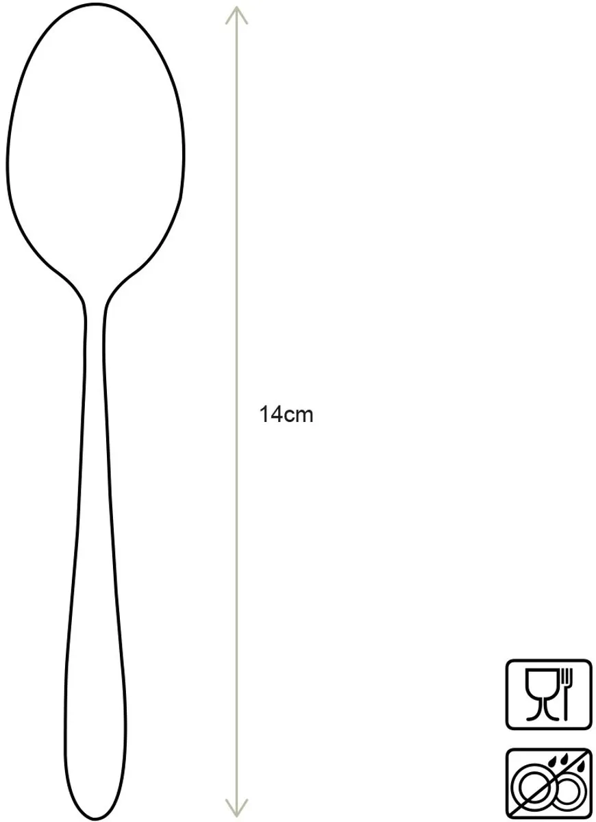 vtwonen Basic Theelepels Set 6-delig - RVS Zwart