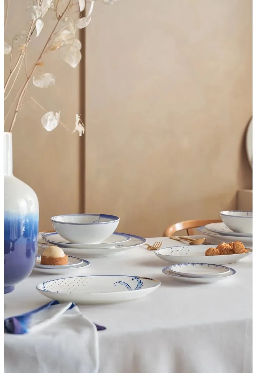 Pip Studio Pip & The Blue Bird Ovale Schaal 25cm - Wit