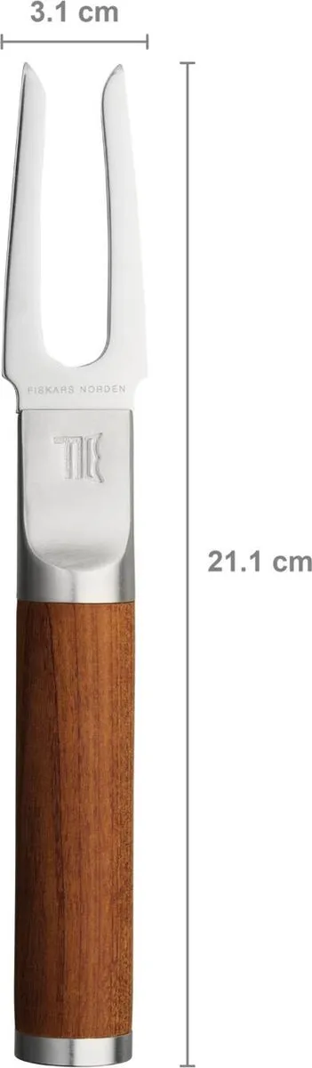 Fiskars Norden Visvork 1065249 - RVS & Berkenhout - afbeelding 3 van 6
