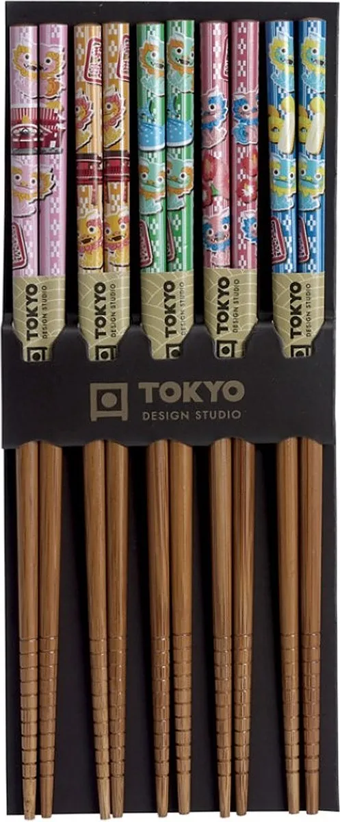 Tokyo Design Studio Komische Draak Eetstokjes 5 Paar - MPN 17918