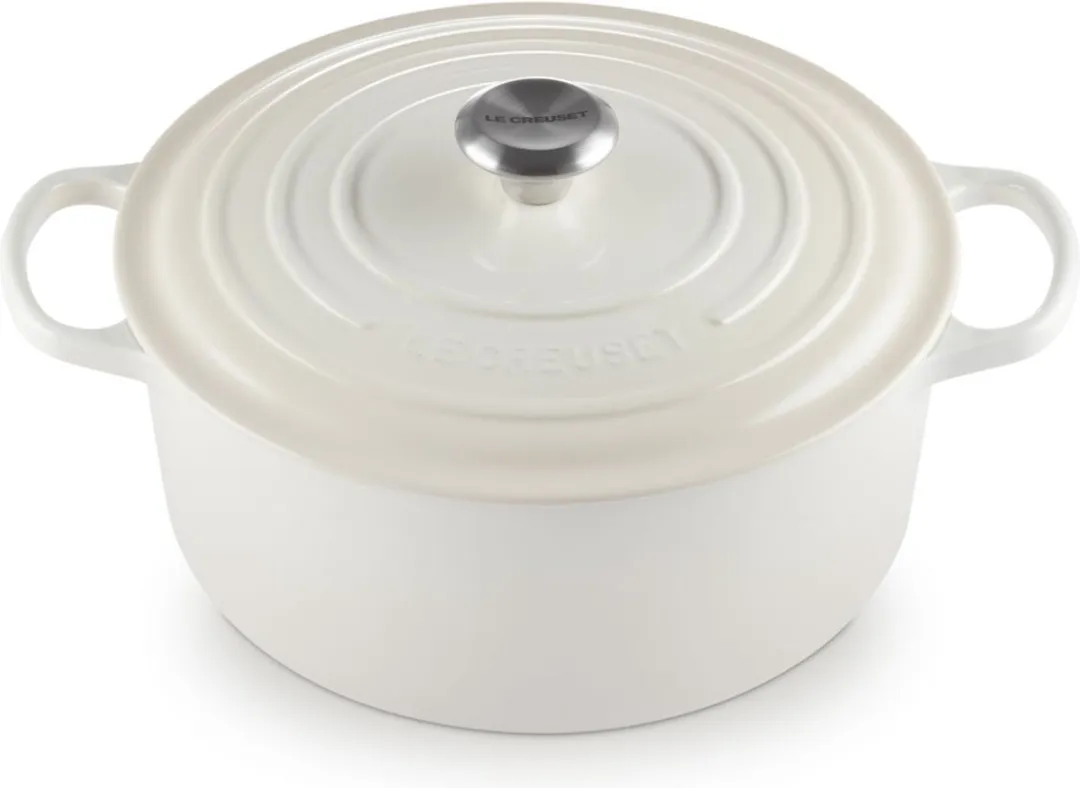 Le Creuset Braadpan Signature Meringue Ø26cm - 5,3L - Gietijzer - Crème