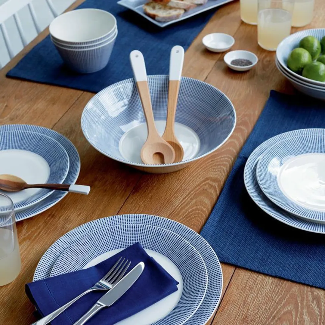 Royal Doulton Pacific Dot Serveerschaal - Ø29cm - Wit/Blauw - afbeelding 6 van 6