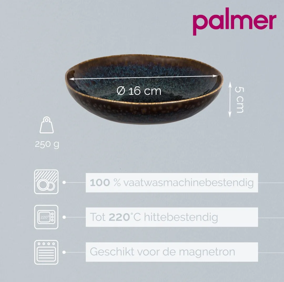 Palmer Eccentric Schaal 40cl - Blauw - 2 Stuks