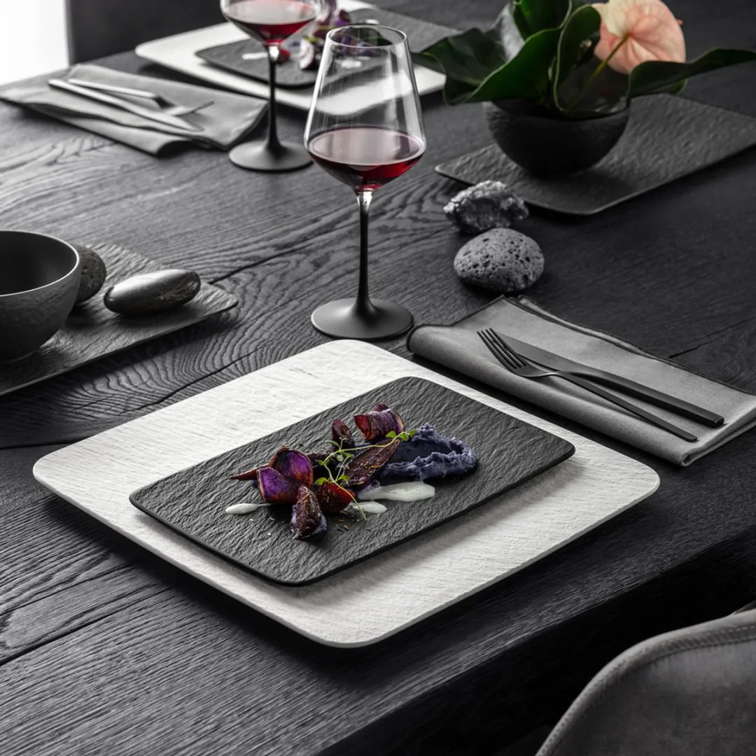Villeroy & Boch Manufacture Rock Serveerschaal 28x17cm - Zwart