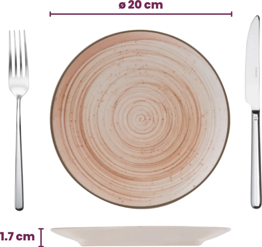 Cosy&Trendy Sintra Dessertbord 20cm - Oranje Keramiek