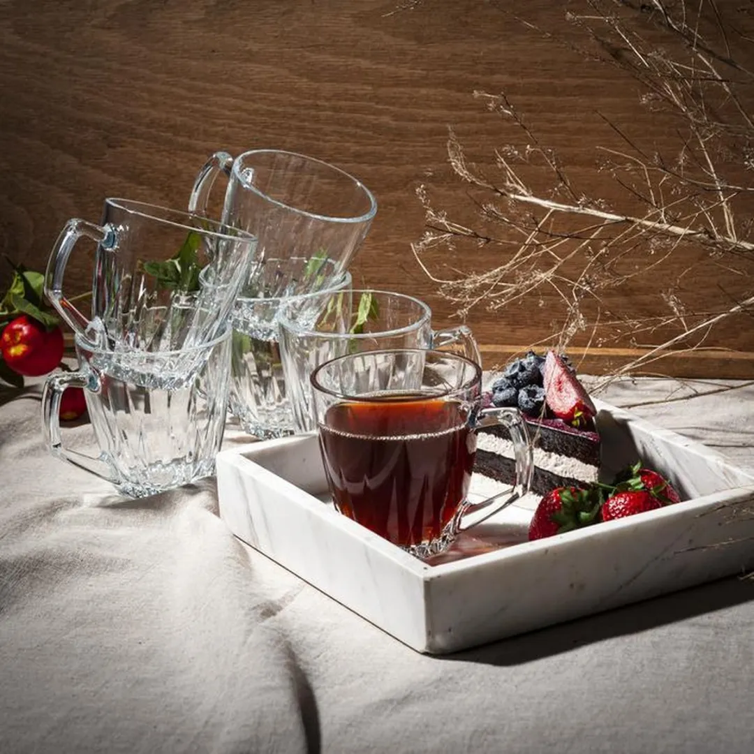 Pasabahce Safir Drinkglazen met oor 250ml