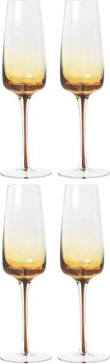 Broste Copenhagen Champagneglas Amber Caramel