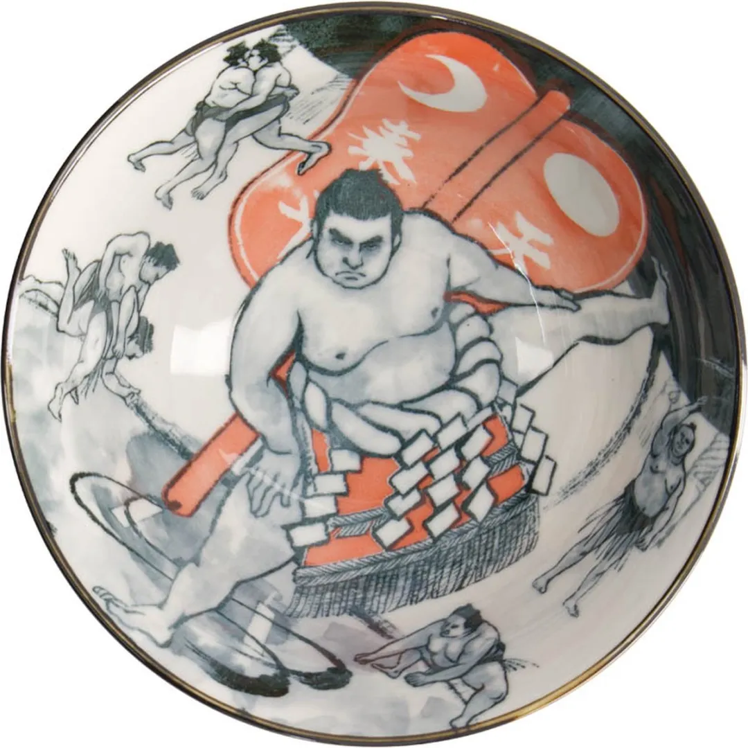 Tokyo Design Studio Asakusa Sumo Tayo Kom 550ml - 14.8x7cm - Zwart