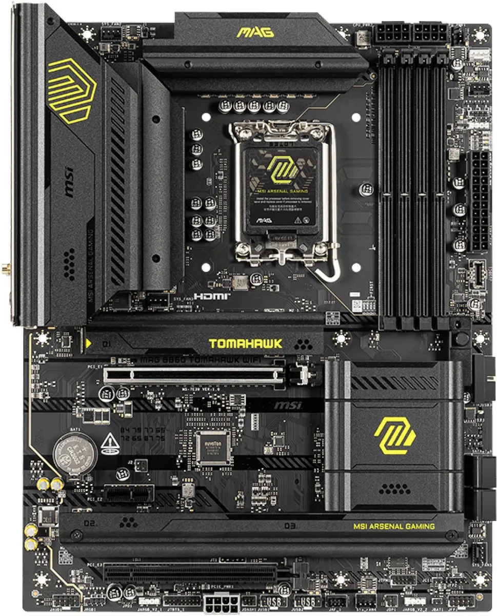 MSI MAG B860 TOMAHAWK WIFI Moederbord - ATX - Intel B860 - LGA 1851