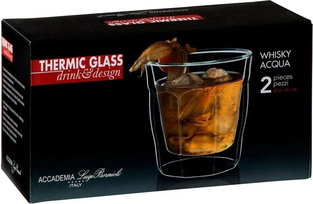 Luigi Bormioli Thermic Glass Whiskeyglas Dubbelwandig 32cl - 2 Stuks