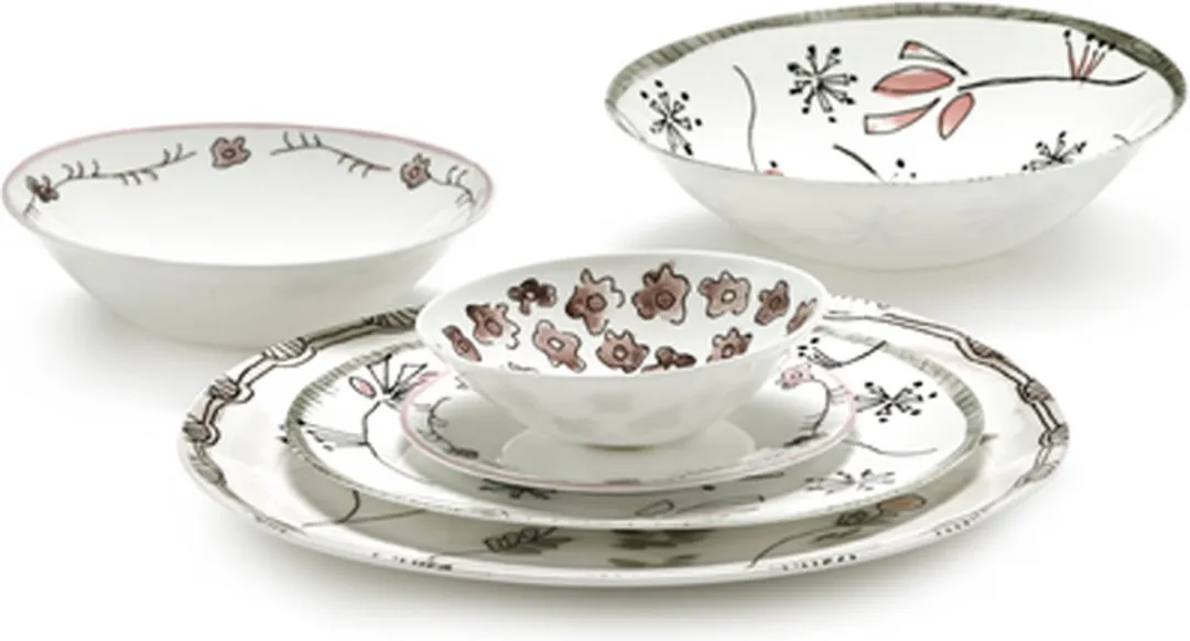 Serax Marni Midnightflowers Lage Kom - 14cm - 2 Stuks