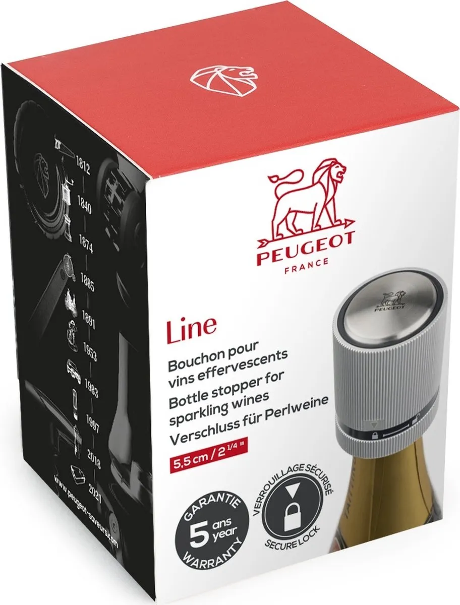 Peugeot Line Champagnestop 5,5 cm - Aluminium
