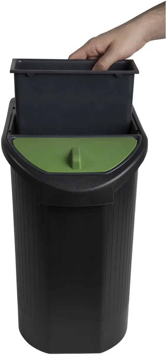 Exacompta Ecologische Papiermand 42614D - 3 Bakken - Zwart/Grijs