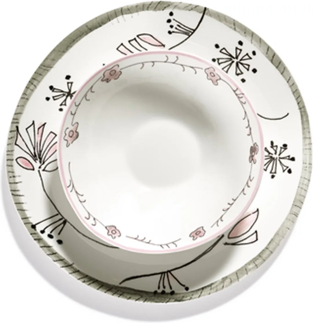 Serax Marni Midnightflowers Lage Kom - 18cm - 2 Stuks - afbeelding 6 van 6