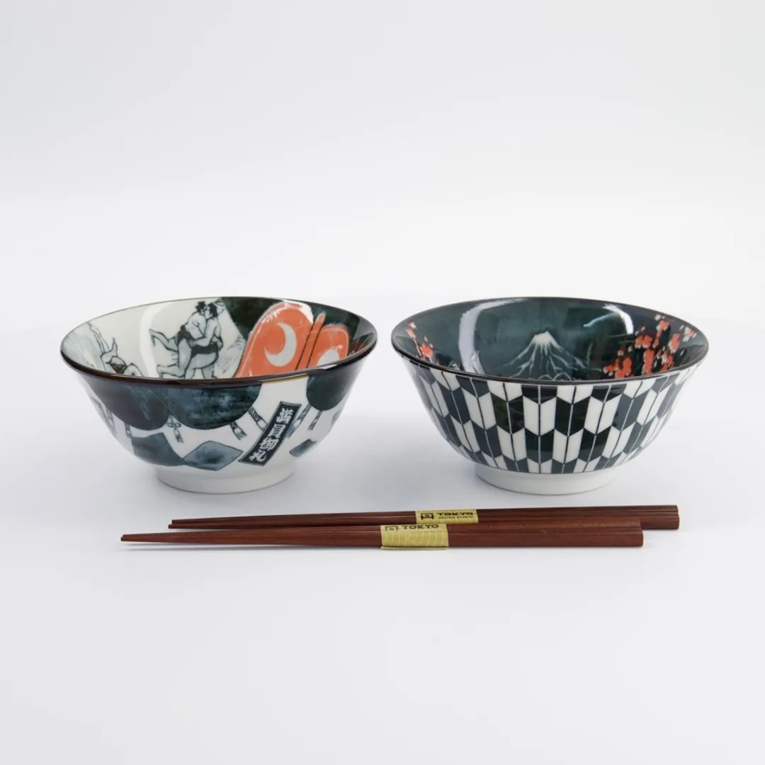 Tokyo Design Studio Asakusa Tayo Bowl Giftset - 2 Stuks 550ml