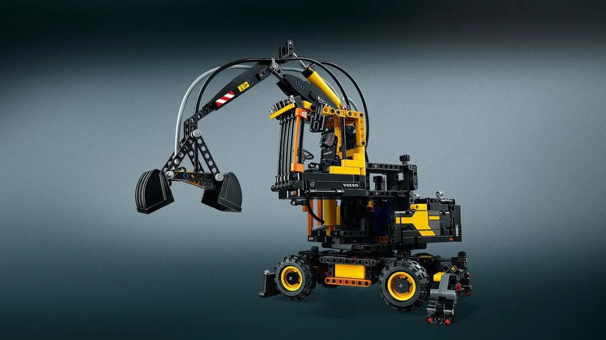 LEGO Technic Volvo EW160E Bouwset - 1166 Stukken - Zwart - afbeelding 6 van 6