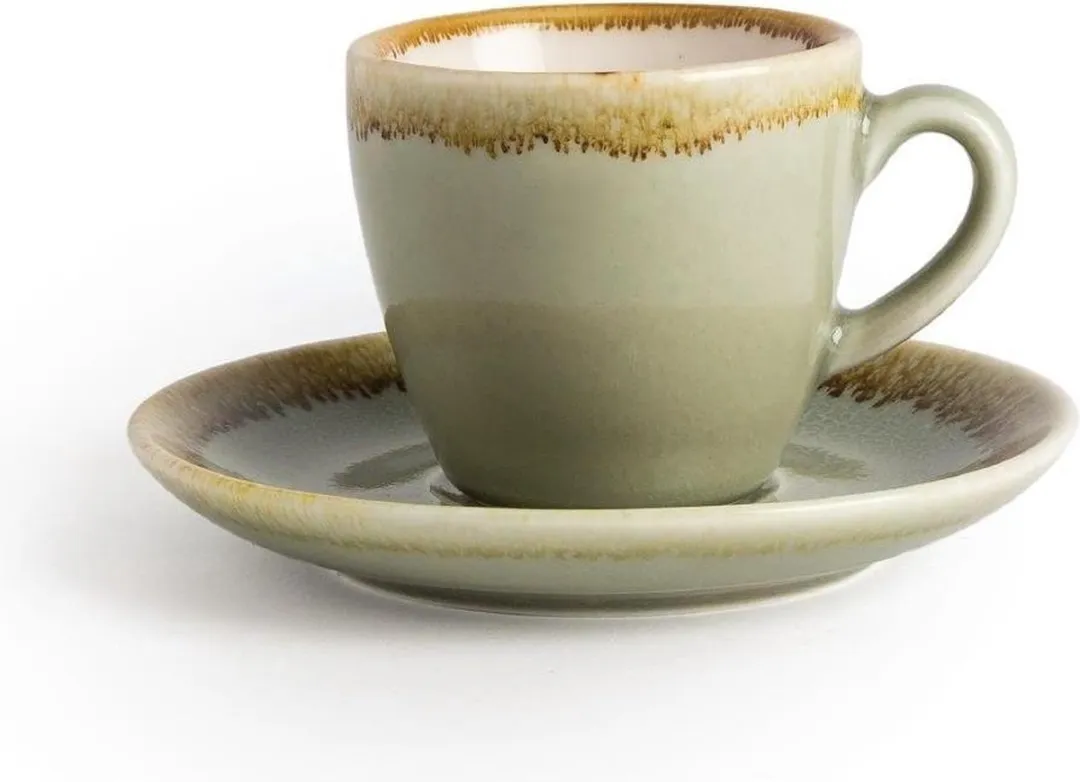 Olympia Kiln Espressokopjes Mosgroen 85ml - 6 Stuks