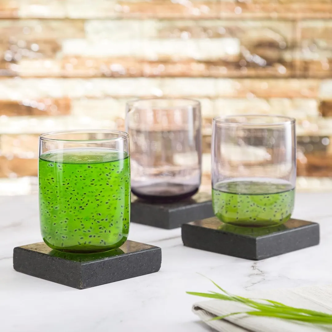 Pasabahce Iconic Waterglazen 280ml - Paars - 3 Stuks