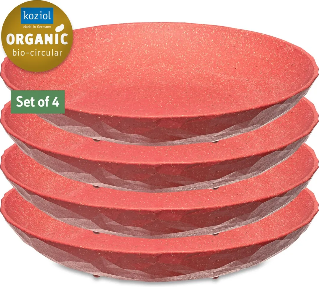 Koziol Diepe Borden Club Roze ø22cm - 4 Stuks