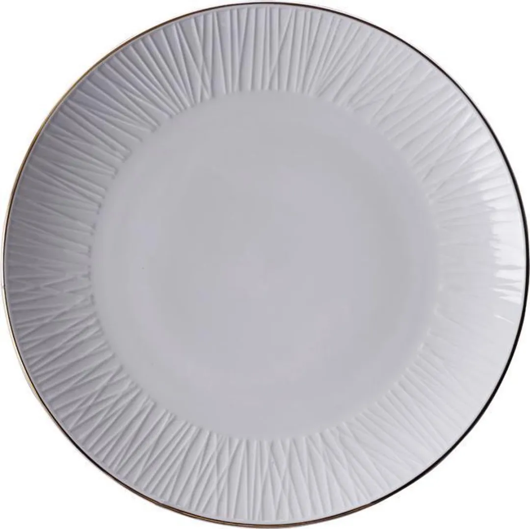 Tokyo Design Studio Nippon White Gold Rim Plate 27.5cm