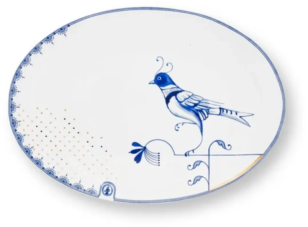 Pip Studio Pip & The Blue Bird Ovale Schaal 30cm