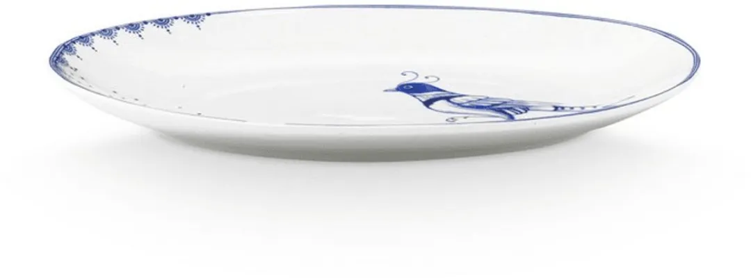 Pip Studio Pip & The Blue Bird Ovale Schaal 30cm - Wit