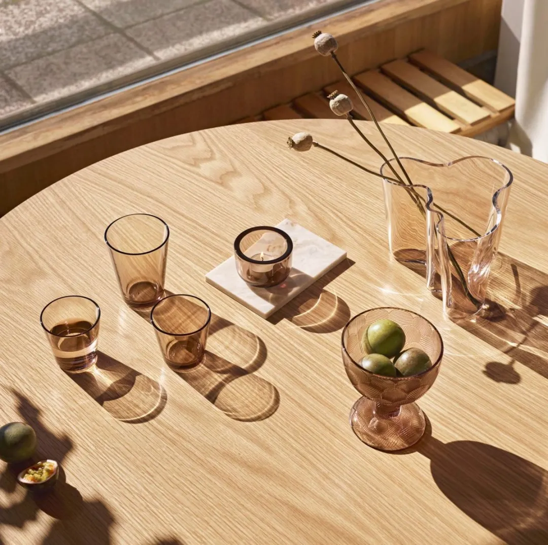 Iittala Kartio Tumbler Glazen Set - 2 Stuks - 21cl - Bruin