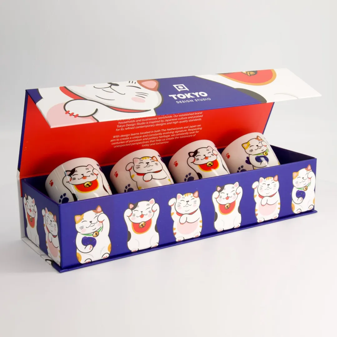 Tokyo Design Studio Kawaii Lucky Cat Koppenset 4 Stuks - 170ml - Meerkleurig - afbeelding 6 van 6