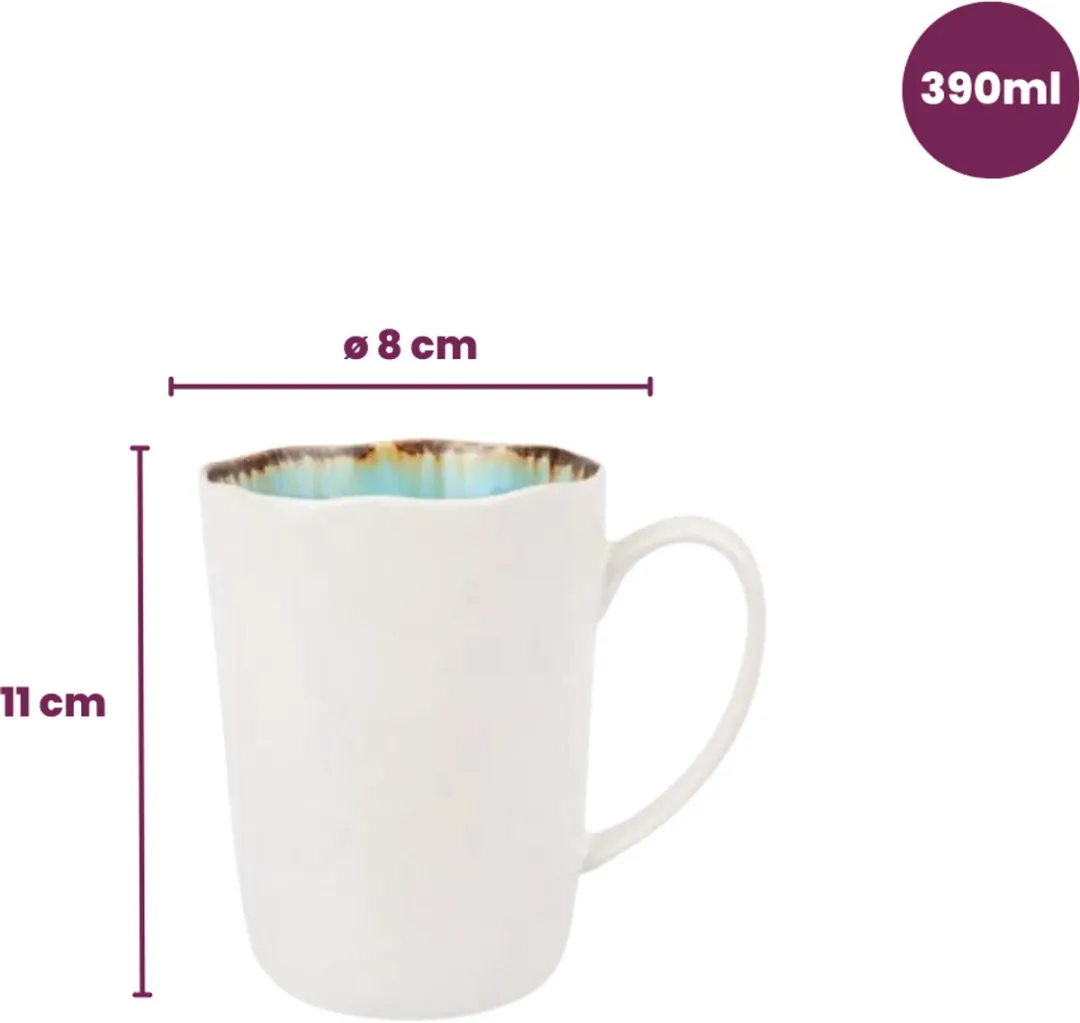Cosy&Trendy Mok Laguna Azzurro - 390ml - Set van 4 - afbeelding 5 van 6