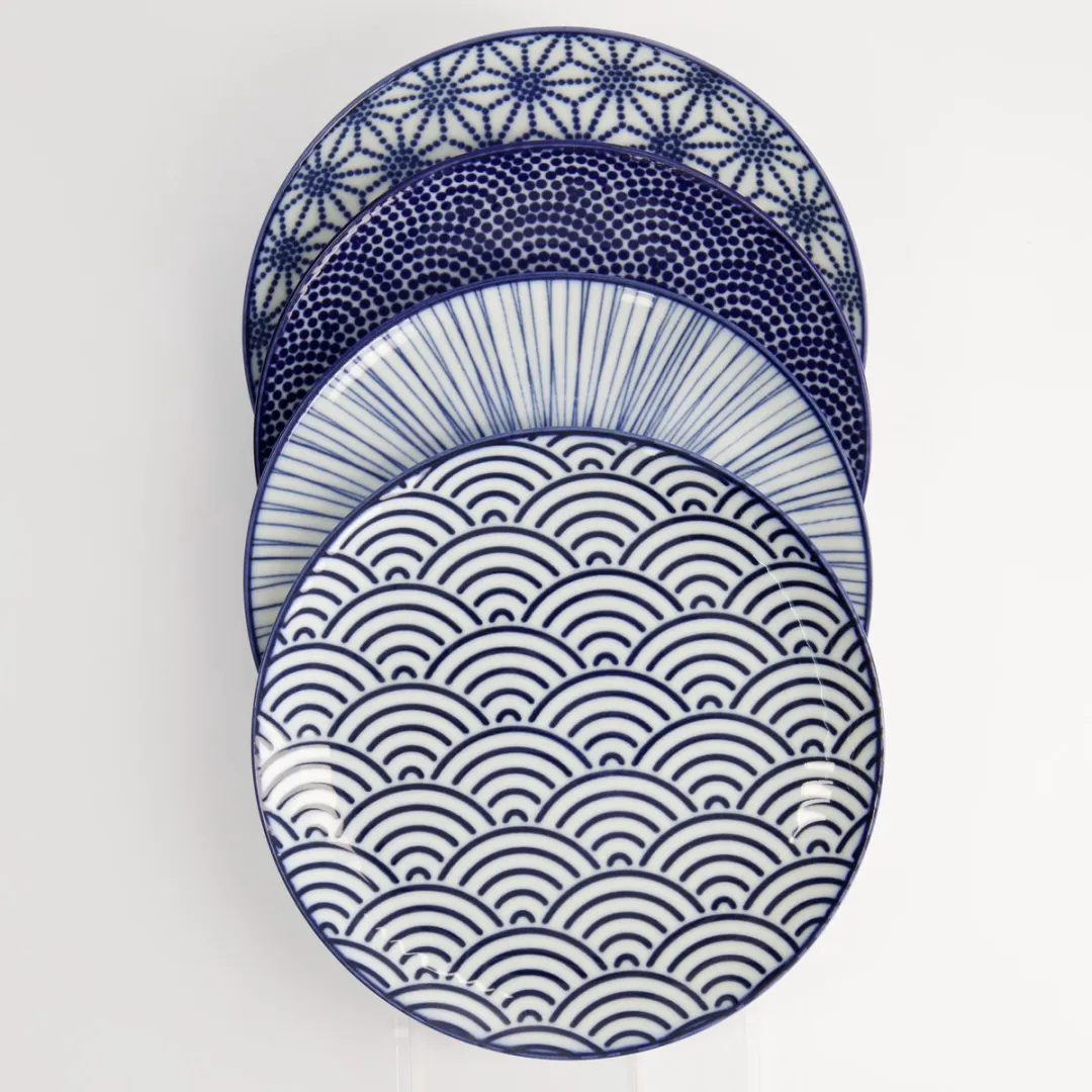 Tokyo Design Studio Nippon Blue Set van 4 Borden Ø 25,7cm