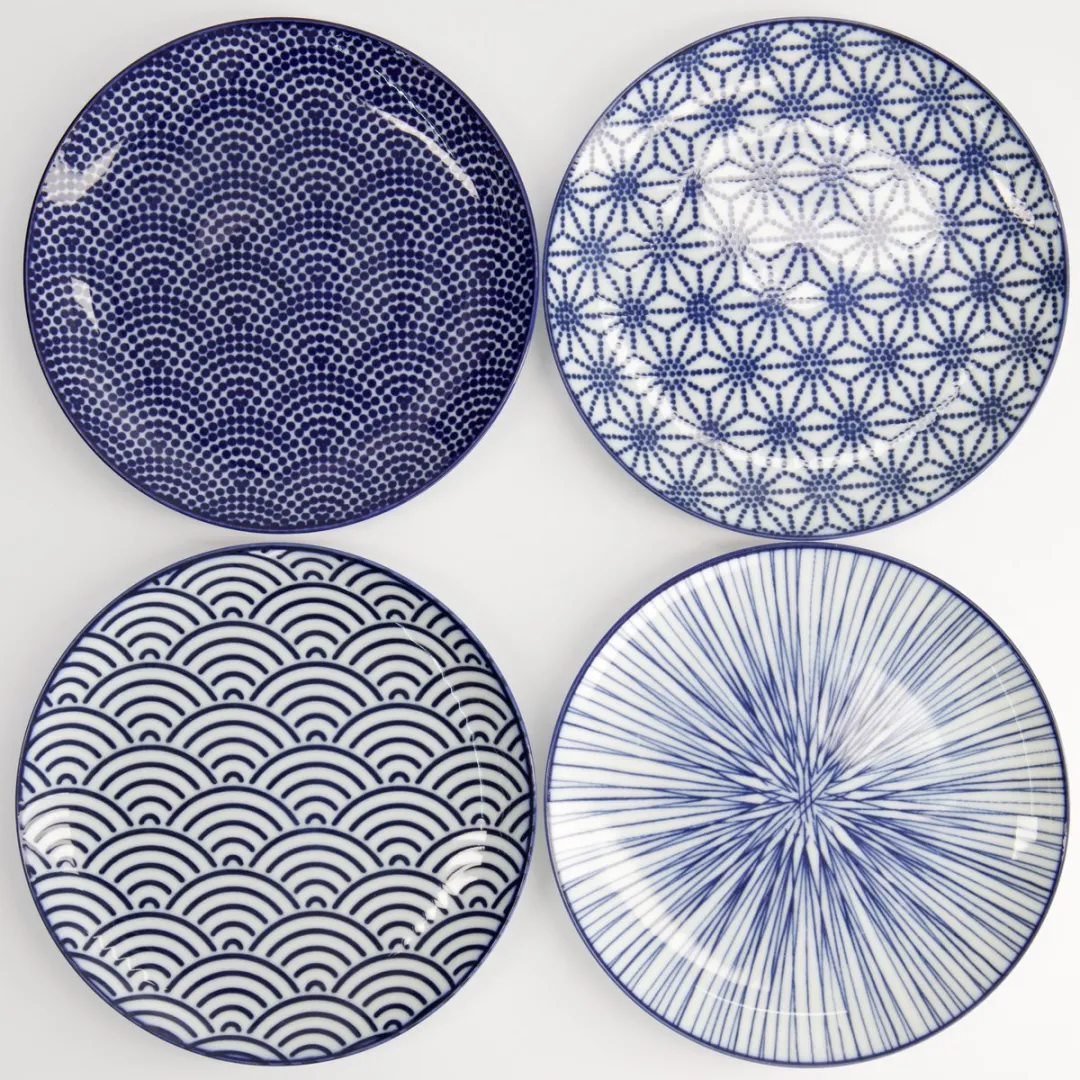 Tokyo Design Studio Nippon Blue Set van 4 Borden Ø 25,7cm