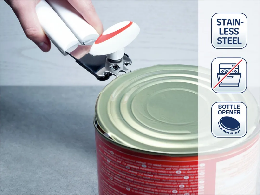 Leifheit Comfortline Blikopener - Rvs - Wit/Rood