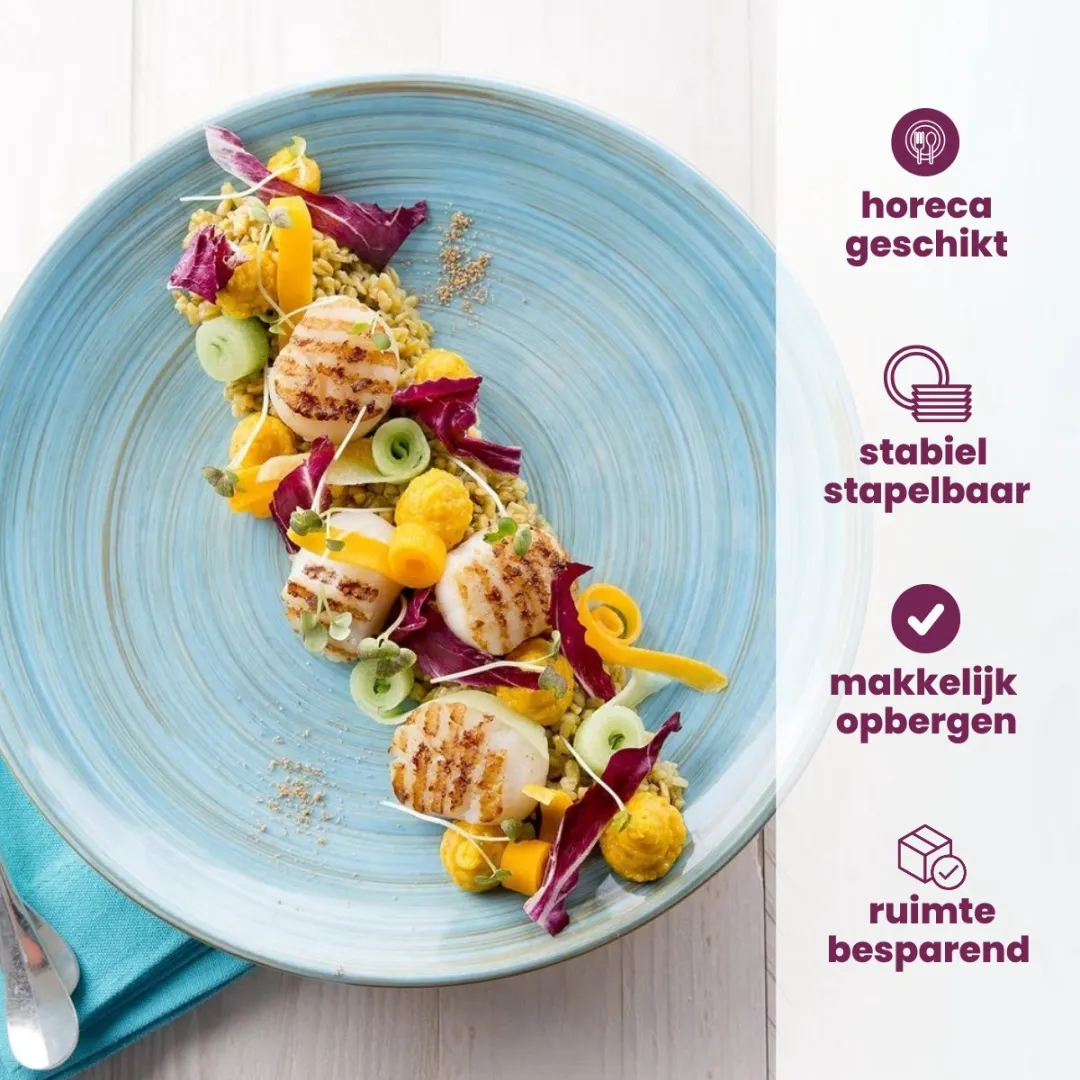 Cosy&Trendy Turbolino Keramisch Bord 22cm - Lichtblauw