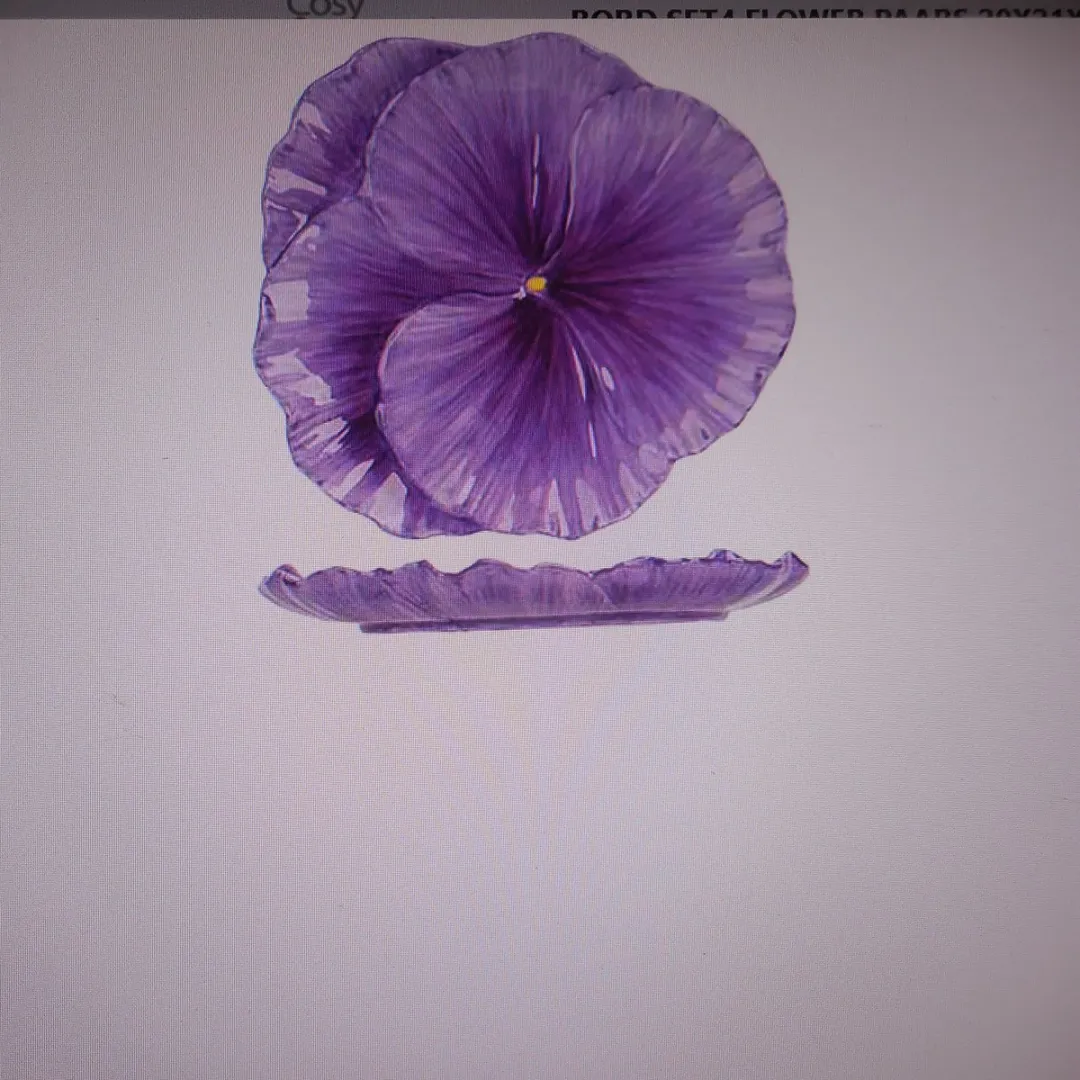 Cosy&Trendy Flower Bordenset - 4 Stuks - Paars - 20x21xH3cm