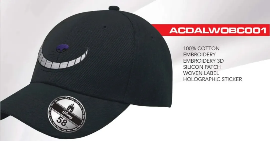 Disney Cheshire Cat Wear A Smile Baseball Cap - Zwart - afbeelding 2 van 2