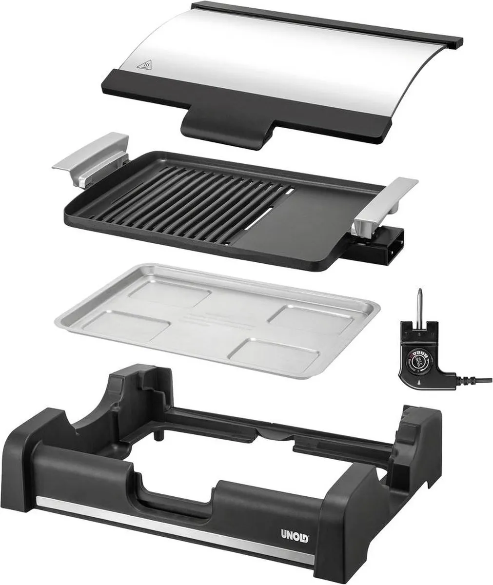 Unold Barbecue Tafelgrill Elektrisch Controlelampje Zwart