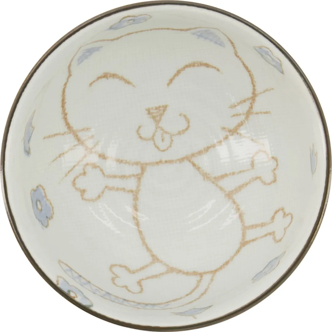 Tokyo Design Studio Kawaii Cat Kom - 12.7cm Blauw/Wit