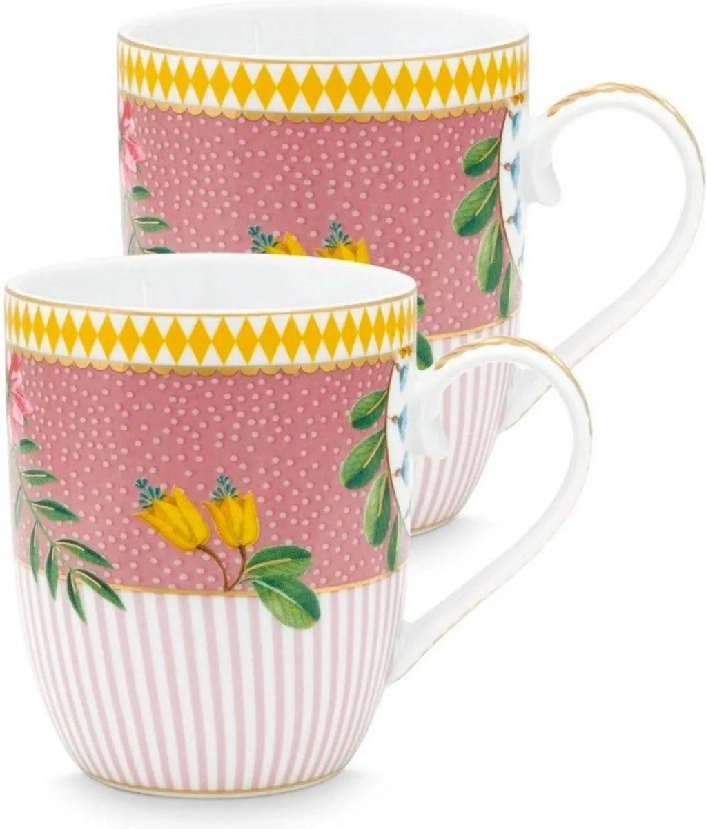 Pip Studio La Majorelle Set 2 Mokken 145ml - Roze