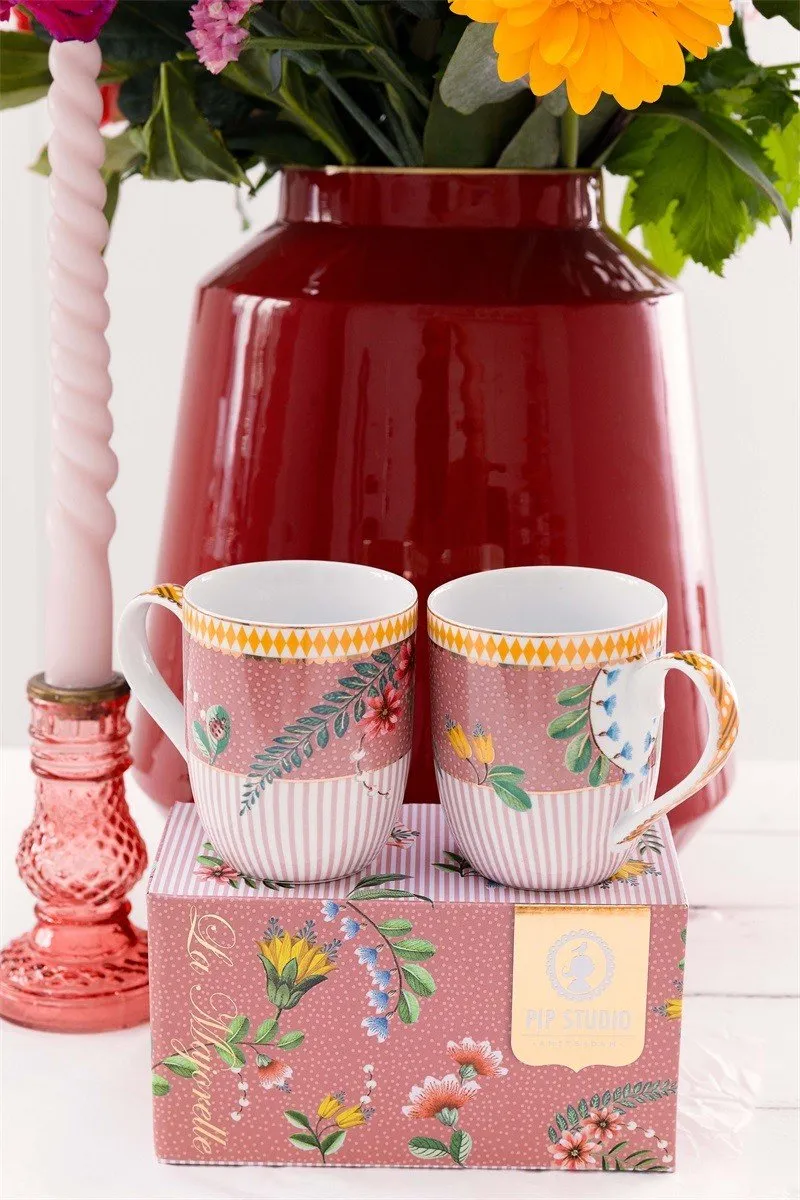 Pip Studio La Majorelle Set 2 Mokken 145ml - Roze