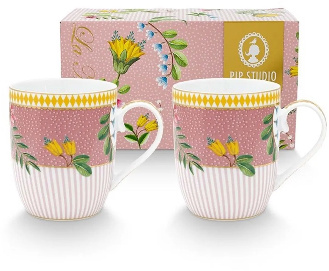 Pip Studio La Majorelle Set 2 Mokken 145ml - Roze