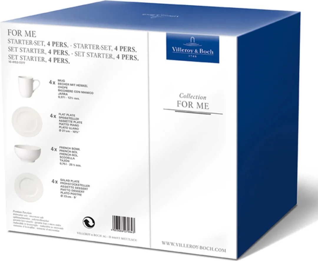 Villeroy & Boch For Me Starter Set - 16-delig Wit