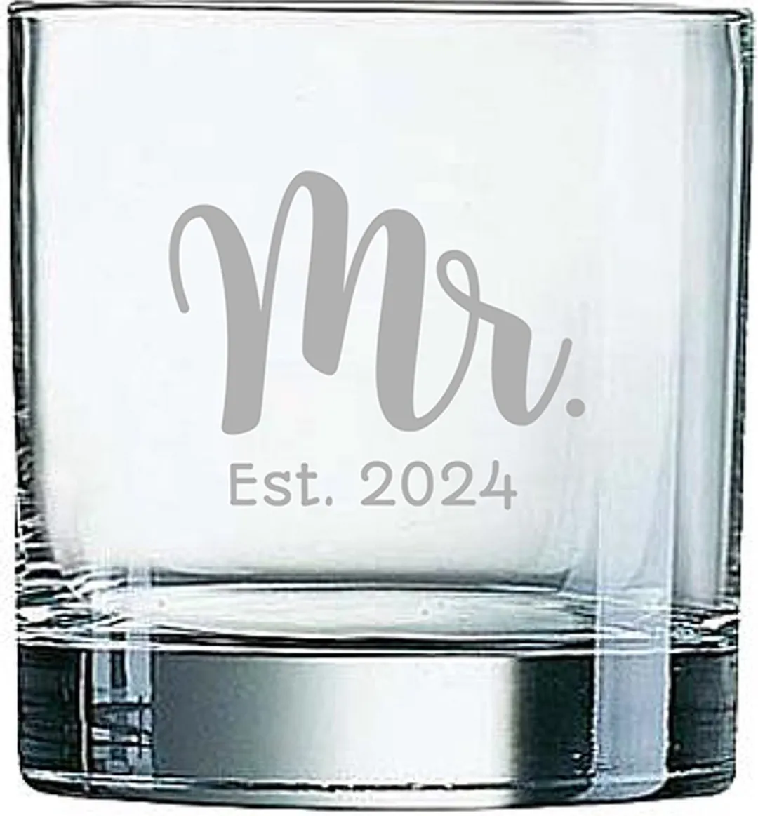 Arcoroc Mr. Est. 2024 Gegraveerd Whiskeyglas 38cl