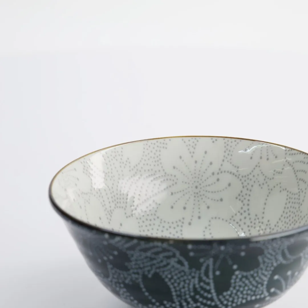 Tokyo Design Studio Mixed Bowls Dot Sakura - 500ml - Grijs/Zwart