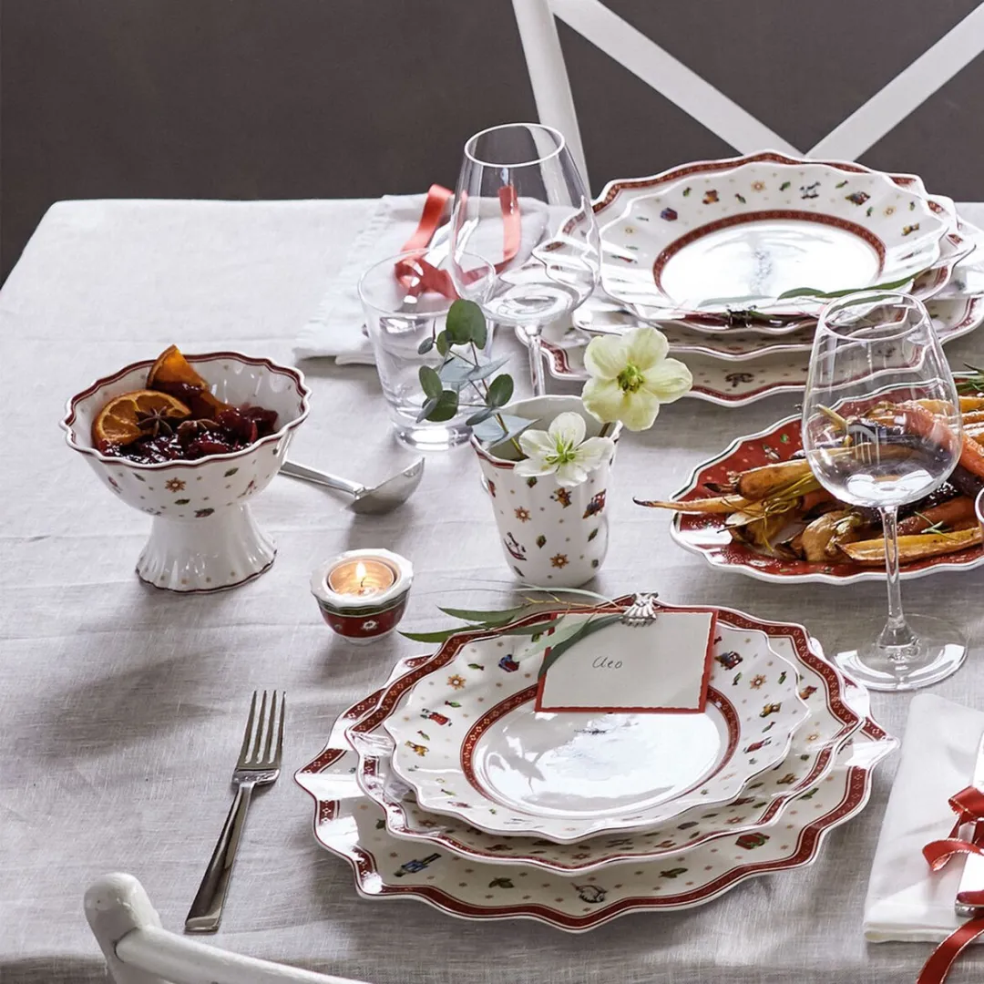 Villeroy & Boch Toy's Delight Dessertschaaltje 15cm - Rood/Wit