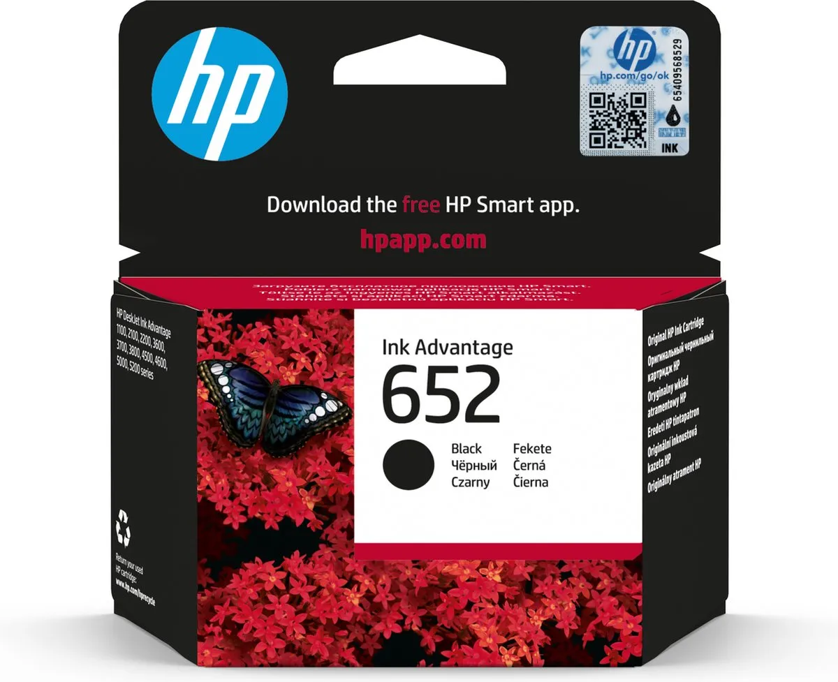 HP 652 Inktcartridge F6V25AE