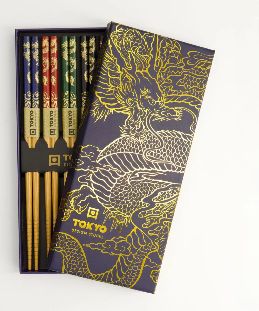 Tokyo Design Studio Eetstokjes Giftset Dragon