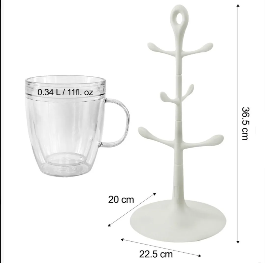 Bodum Bistro Mokkenhouder 7 Stuks - 0.34l - Transparant/Creme - afbeelding 6 van 6