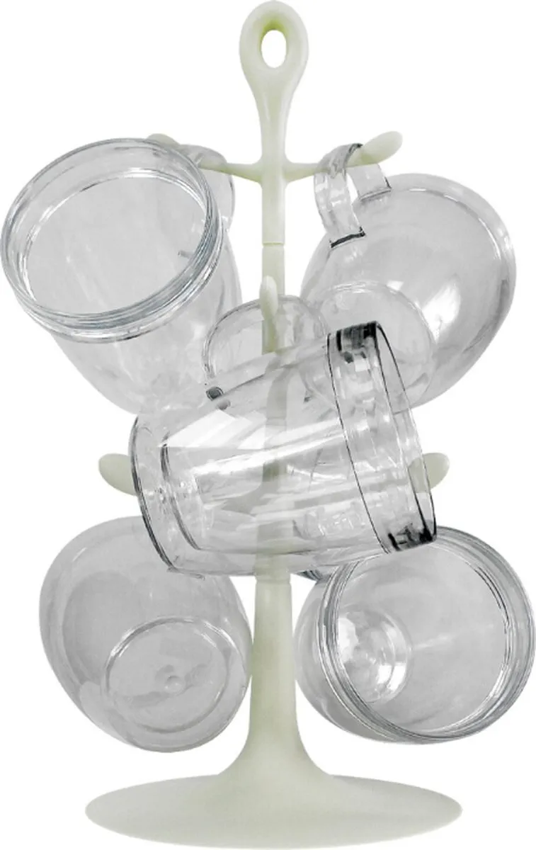 Bodum Bistro Mokkenhouder 7 Stuks - 0.34l - Transparant/Creme